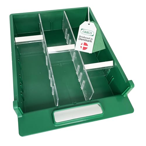 Raaco Trenner Klein für Regalbox 4-800 - Transparenter Werkzeugorganisator und Teiler, Trenneinsatz 1,95 x 8,4 x 7,7 cm, 36 Stück