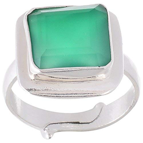 Bague Onyx 925 Sterling Unisexe Adulte Vert Frienemy-579