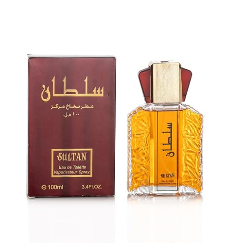 AJIEDSBHI Dubai Perfume for Men - Sultan Gold Perfume Oil, 3.4 Fl.oz Elegant & Long Lasting Scent, Exotic Arabian Perfume Oil Spray for Men (Red box)