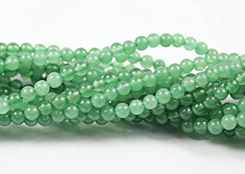 Perles de jade vert clair lisses et rondes 4.5mm pour création de bijoux DIY