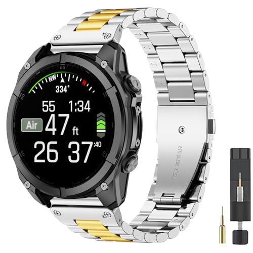 Correa metálica 20mm para reloj compatible Fenix 8 AMOLED 43mm miniatura 1