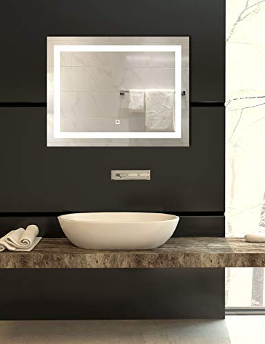 image for PRO MIRROR 36x28 inch Dimmable LED Lighted Bathroom Wall Mounted Vanit