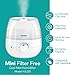 Vicks Mini Filter Free Cool Mist Humidifier, Small Room – Variable Mist Control – Works with Vicks VapoPads
