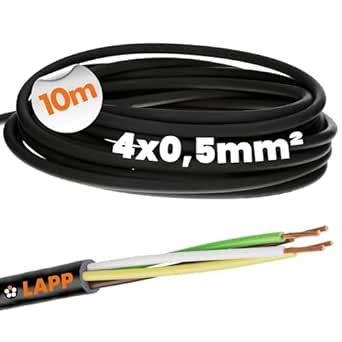 10 Meter Lapp 1030477 LiYCY geschirmte Steuerleitung 6x0,25 mm² I UV-resistent I Signalkabel 6 adrig I Datenkabel für Außenbereich I Lötkabel I Verbindungsleitung LED I Anschlussleitung schwarz