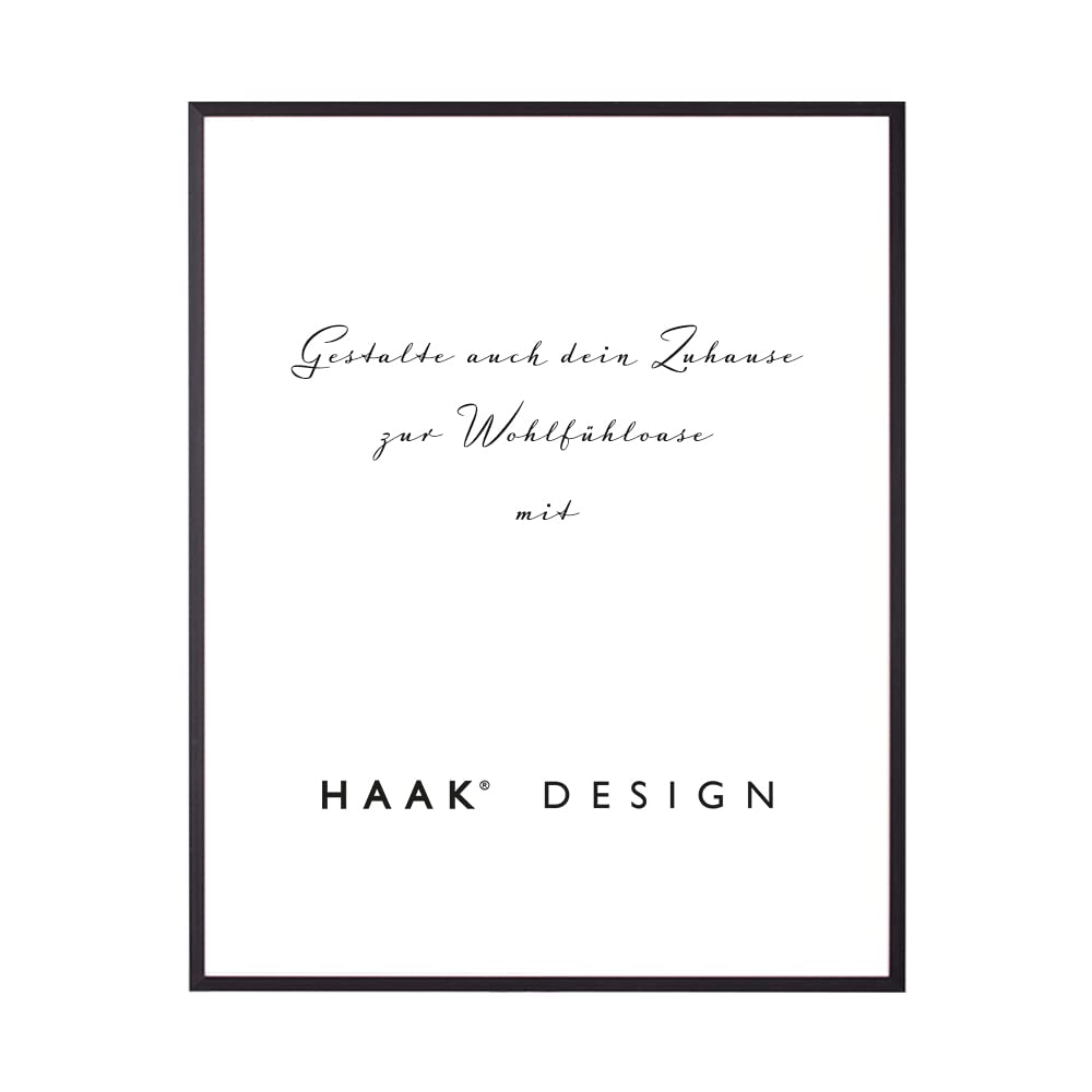 Haak HaakDesign schmaler Bilderrahmen Alena Aluminium Alubilderrahmen 80 x 120 cm Schwarz (matt) Fotorahmen, Geschenkidee