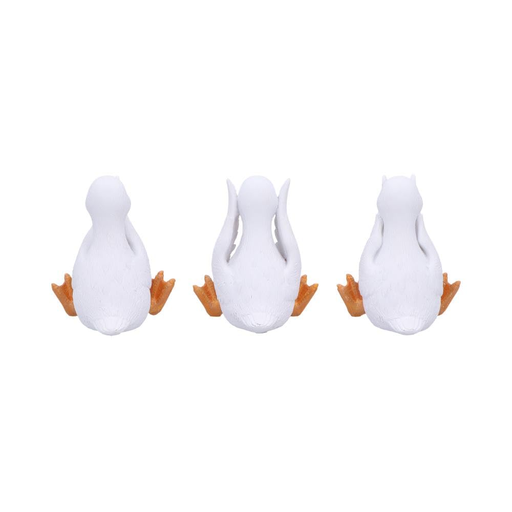 Nemesis Now Three Wise See No Evil Hear No Evil Speak No Evil Figurines, Adorable Hand-Painted Resin Collectibles and Gift - Wise Geese - Image 3