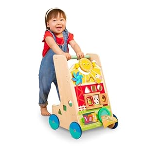 Battat – Wooden Activity Walker – 9 Educational Activities – Learning & Walking Toy for Toddlers – Stand, Push, Walk – 1 Year + – Farm Activity Walker