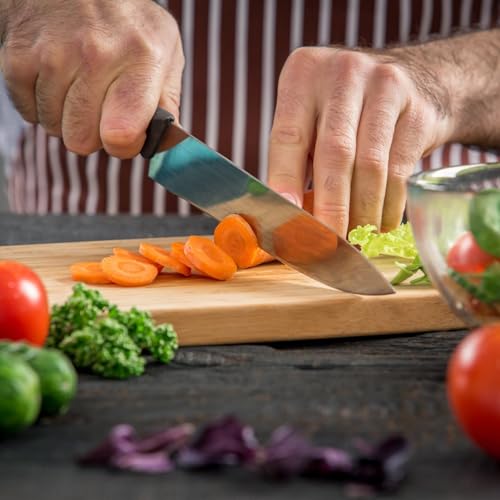 Image of Natural Wood Chopping Cutting Board for Kitchen - BPA-Free, Ideal for Vegetables, Fruits & Cheese | Durable & User-Friendly
