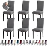 Chair Covers, Stretch Kitchen Dining Room Chair Covers Set of 6, Removable Washable Dining Chair Slipcovers for Home, Hotel, Banquet