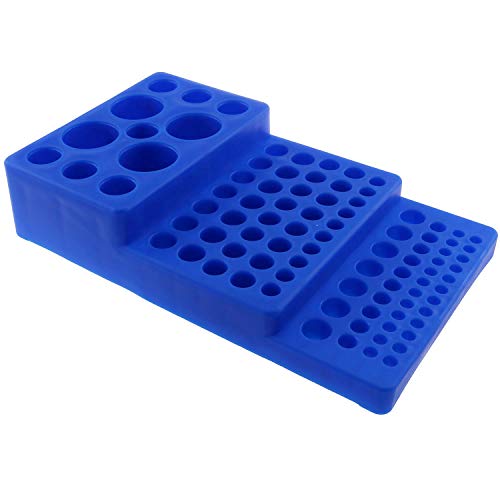 E-outstanding Test Tube Rack Blue Multifunctional Trapezoidal Test Tube Stand Holder Vial Rack for 0.2ml-50ml Test Tube