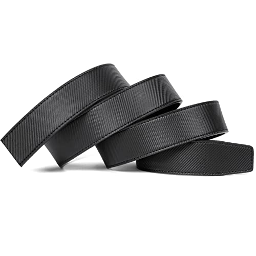 Image of Founders & C Mens Leather Ratchet Belt Strap Only 1 3 /8 inch Without Buckle,Replacement Strap Suitable for 40MM Slide Buckle