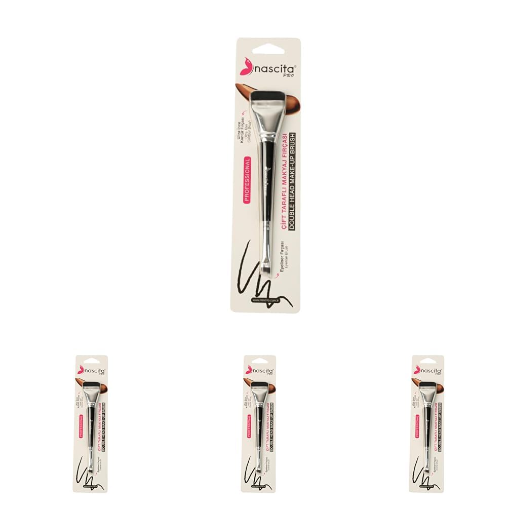 Nascita İnce Kontür ve Eyeliner Fırçası (Çift Taraflı) - 497 (4 paketi)