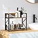 RUILALIFE 2 Tier Kitchen Counter Shelf Organizer, Coffee Bar Station Organizer for Countertop，Space Saving Spice Rack, Desk Shelf Riser, Coffee Bar Accessories(Rustic Brown, Medium)