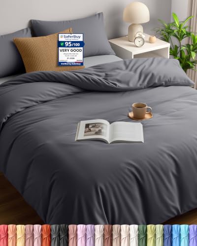 Utopia Bedding King Size Duvet Cover Set Grey