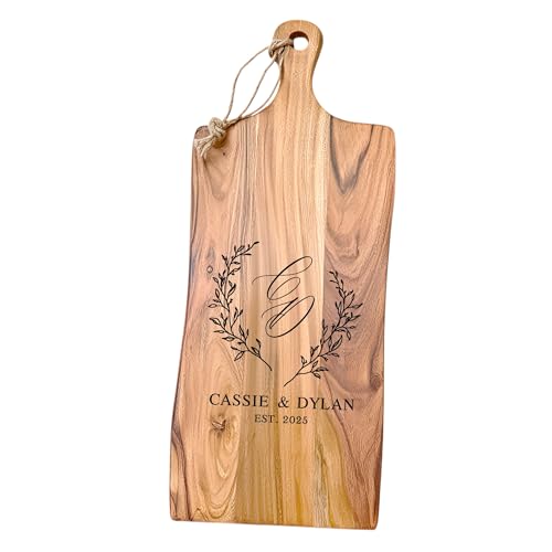 Tabla de cortar personalizada rectangular de madera de acacia miniatura 1