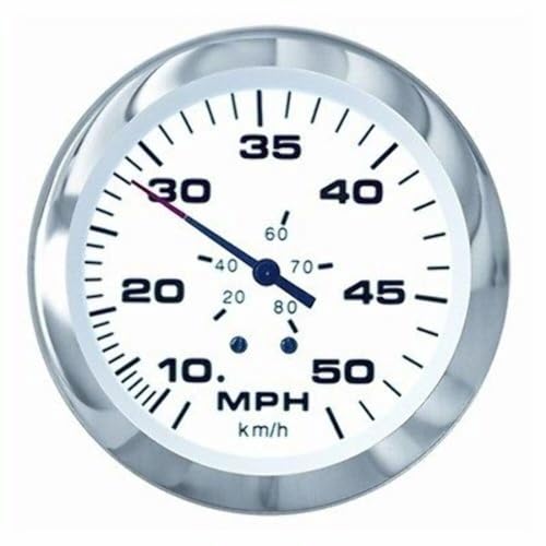 Sierra International 61752P Lido Pitot Type 10 to 50 Mph Dial Range Scratch Resistant Speedometer Kit, 3
