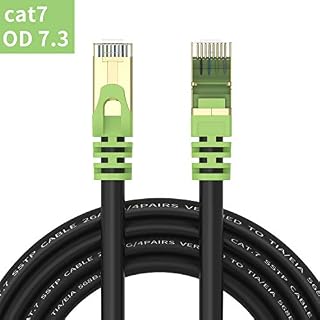 Outdoor Cat 7 Ethernet Cable 50ft, 26AWG Heavy-Duty Cat7 Networking Cord Patch Cable