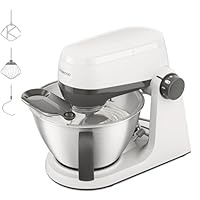 Kenwood Multi Tasker &ndash; Impastatrice Planetaria con Testa Sollevabile, Ciotola 4,3L, Capacit&agrave; 1,7 kg Impasto, con accessorio Frullatore, Attacco Accessori e Paraschizzi, Bianca (KHC30.000WH)