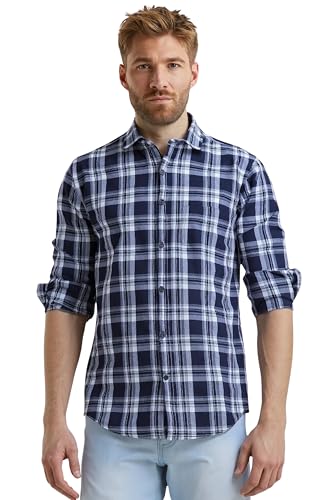 Image of SANE ORIGINALS Ingdigo Washed Checks Pure Cotton Shirt for Men