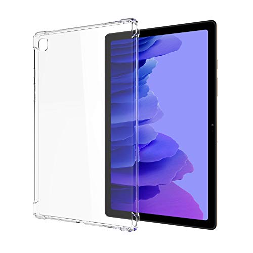 Asgens Transparente Hülle für Samsung Galaxy Tab A7 10,4 Zoll 2020 (SM-T500/T505/T507), Schlanke Leichte Weiche TPU Silikon Stoßdämpfungs Schutzhülle für Samsung Galaxy Tab A7 10,4 Zoll 2020