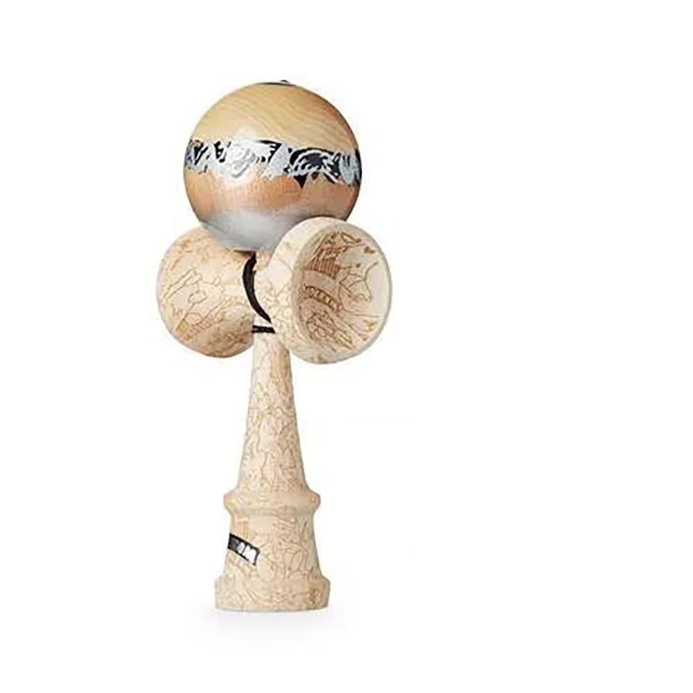 KROM Kendama Unity Halcyon - aus Ahornholz für Anfänger und Fortgeschrittene - Geschicklichkeitsspiel für draußen und drinnen - Holzspielzeug mit Schnur und Ball - Kendama Skilltoy Kugelfangspiel