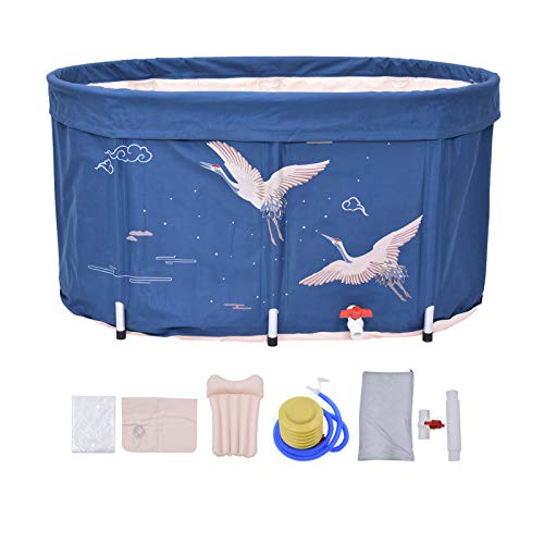 likeitwell Faltbare Badewanne Tragbare Badewanne, freundliche Badewanne für Duschkabine, Verdickung mit Thermoschaum, um die Temperatur zu halten, 39,37 x 22,05 x 30,31 “ Cover