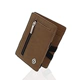 ✅ SPITZENQUALITÄT - Durch das samtweiche Material und der sauberen Verarbeitung der Nähte, liegt das Herren Portemonnaie geschmeidig in der Hand.