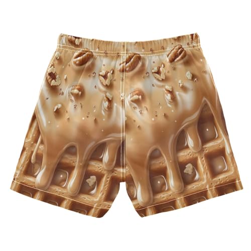 Boccsty Milk Caramel Toasted Pecans Ice Cream Boys Swim Trunks Baby Kids Summer Toddler Beach Board Shorts 2T2