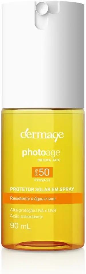 Bruma AOX, Protetor Solar Facial em Spray, FPS 50, FPUVA21, Fotoprotetor, Ajuda na Fixação da Maquiagem, Resistente à Água, Efeito Glow, Incolor, 90ml