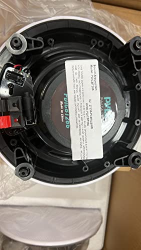 Pyle 6.5” 4 Bluetooth Flush Mount In-Wall In-Ceiling 2-Way Speaker System Quick Connections Changeable Round/Square Grill Polypropylene Cone & Tweeter Stereo Sound 4 Ch Amplifier 200 Watt - Pdicbt266 #TOP7