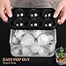 Whiskey Ice Cubes Mold 2 Pack - Round Ice Cube Mold & Ice Ball Maker Set with Storage Bin, Ice Cube Trays with Lid, Tongs for Bourbon & Cocktails, Gifts for Whiskey Lover