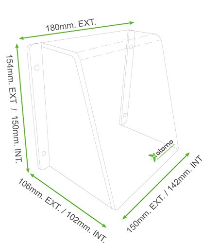 Miniatura 4 de Protector 150x150mm. Para Portero Automático Timbre Metacrilato Exterior Protege Lluvia