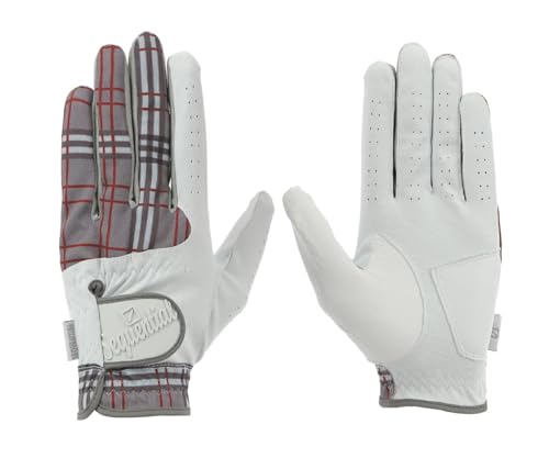 SEQUENTIAL GOLF�O���[�u DURO �������X�g���b�` �����Y SQGS-007 Check White/Gray M(23-24cm)