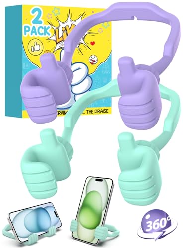 CALDEVER Stocking Fillers Women Phone Holder - Stocking Fillers for Teenage Girls Boys Gifts for Women Men, Thumbs Up Lazy Phone Stand, Xmas Gifts for Women Presents for Teenage Girls Gifts