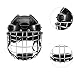 Vaveren Hockey Helmet Portable Professional Soft Padded Rugby Helmet with Cage for Competition, Training, Indoor, Black, 52cm to 58cm