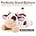 gnomantic Cow Weighted Stuffed Animals - 22 Inch 4.5 Pounds Weighted Plushies Cow Stuffed Animals - Big Plush Pillow - Cute Plush Toys Gifts for Kids & Adults (22