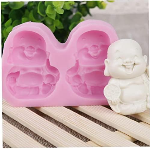 Fopytu 3d Buddha Mould Cute Buddha Candle Mold Wax Melt Molds Epoxy Resin Mould Craft Art Silicone Soap Mold Diy Handmade Soap Molds