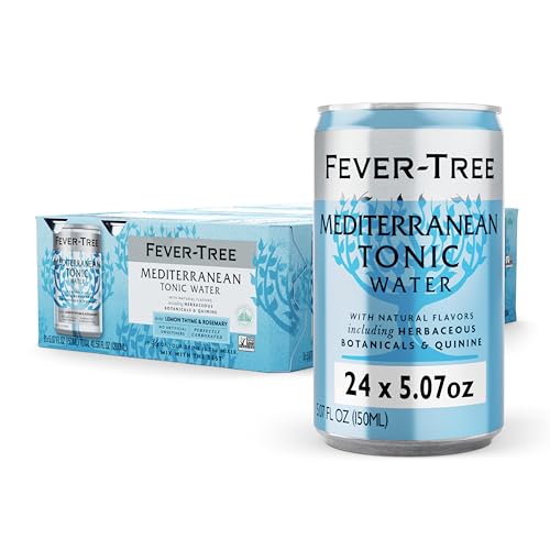 Fever-Tree Mediterranean Tonic Water &ndash; Premium Mixer for Cocktails and Mocktails, 24 x 5.1 fl oz...