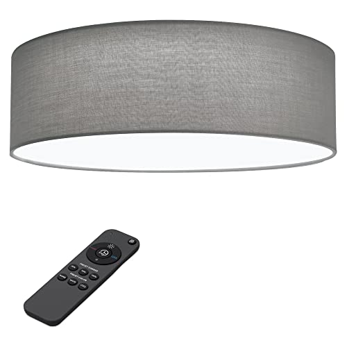Navaris Flush Mount Ceiling Light - 12.6" Diameter Drum Lamp