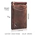 YBONNE Mens Slim Wallet with Money Clip Front Pocket RFID Blocking Thin Bifold Leather Card Holder Minimalist Mini Billfold