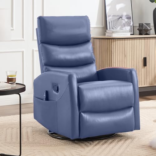 Manual Recliner Chair with Vibration Massage, Swivel Rocker Recliner with