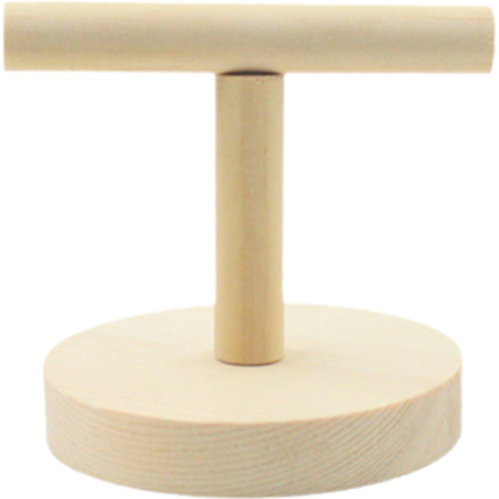 Lipfer Wooden Bird Perch T Stand Parrot Perch Stand Bird Play Gym Toy Cage Accessories Training Platform for Pet Cockatiel Cage Nest Play