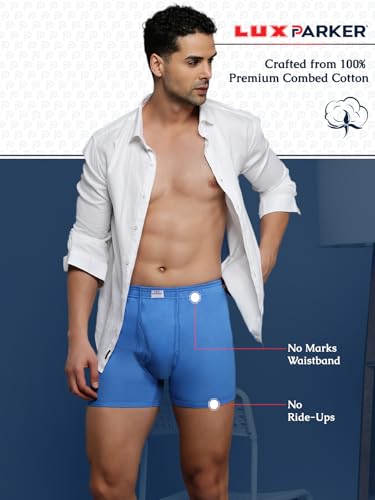 Image of LUX PARKER Men's Cotton Modern Solid Trunks