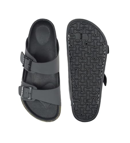 Image of AADI Men's Synthetic Leather Lightweight Comfortable Indoor Outdoor Daily Use Casual Slides /Slippers /Sandals /Floaters