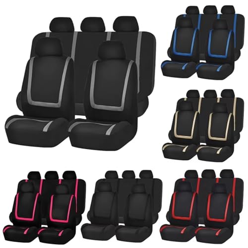 Housse de siège pour Toyota Auris 2013-2024 - Ensemble complet sur mesure rouge - 4