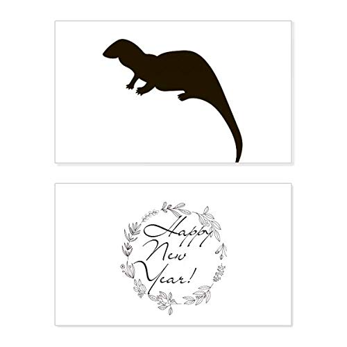Tarjeta de Año Nuevo de animales marinos para regalar en tus cenas de fin de año