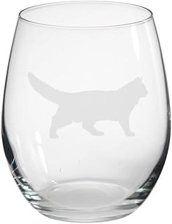 Norwegian Forest Cat Engraved Stemless Tumbler Glass, Gift for Women, Gift for Men, Cat Gift