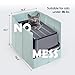 MEEXPAWS Stainless Steel Cat Litter Box Top Entry XL with Foldable Cat Litter Box Enclosure Splash Guard High Wall Waterproof, Metal Cat Litter Box, Top Cover with Slot, No Stick, Easy Clean, No Mess