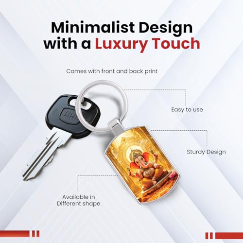 Image of Premium Printed Metal Keychain for Men & Women | High-Definition Artwork Print | Durable Key Ring for Car, Bike, Home & Office Keys | Stylish Decorative Key Holder Gift