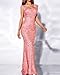 Madam Uniq Formal Dress Sequin Fishtail Sleeveless 1920s Gatsby Cocktail Prom Elegant Maxi Evening Gowns for Women (Pink,L)